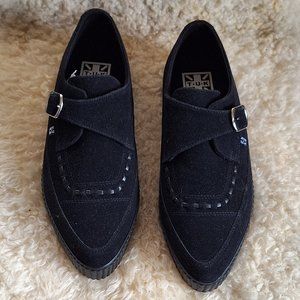 New TUK Pointed Suede Buckle Creepers